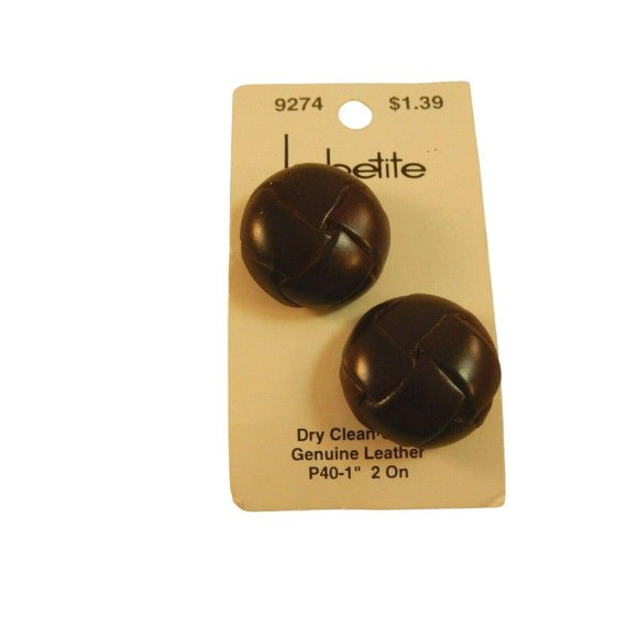 Vintage Lot of 24 Shank 2 & 4 Hole & Basket Weave Brown Buttons - Picture 2 of 12